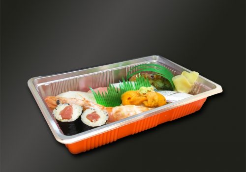 よく見かける透明の蓋付の弁当容器にプラのバラン